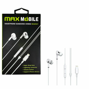 MaxMobile slušalice Handsfree WE08 Lightning za iPhone - Bijela - In-Ear - Žičane - 24 mjeseca - MaxMobile