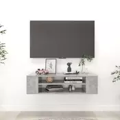 Viseci TV ormaric boja betona 100x30x26,5 cm konstruirano drvo