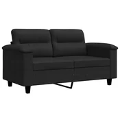 Vidaxl Dvosed črn 120 cm tkanina iz mikrovlaken