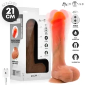 VIBRATOR Mr Intense Bradley Flesh 21 cm - realističen penis, potisni, daljinec, gretje, silikon, 10 vibracij