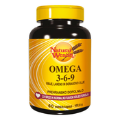 Natural Wealth Omega 3-6-9, 60 mehkih kapsul