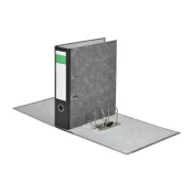Emba Škatla - A4, karton, širina hrbtišča 8 cm, črn marmor, kovinski trak