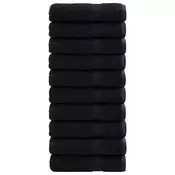Vidaxl vidaXL Premium brisače SOLUND, 10 kosov, črne, 50 x 100 cm, 600 g/cm2