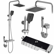 Komplet za prhanje REA ROB INOX Brushed Nickel s termostatom