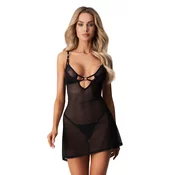 Obsessive Alliane Chemise & Thong Black L/XL