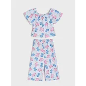 Sinsay - Komplet od viskoze: bluza i pantalone Stitch - svetlo plava