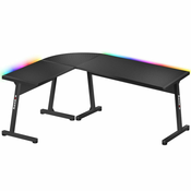 HuzaroHero 6.0 Crni RGB Ugaoni Gaming sto