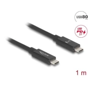 Kabel DELOCK, USB-C 3.2 (M) na USB-C (M), 1m, črni