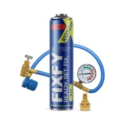 shumee FIXFY 5v1 komplet za polnjenje klimatske naprave VELIKA PLOČEVINKA 500 ml + cev z manometrom + adapter za R1234yf