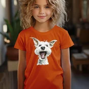 Camiseta Majica sa štampanim printom Cam 575, Decija, Narandžasta
