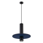 Temno modra/bež kovinska viseča svetilka o 30 cm Olisa – Sollux