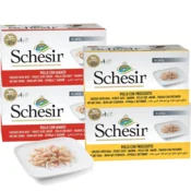 shumee Mokra hrana za pse SCHESIR AD M-Pack mešanica piščančjih filejev 16 x 85 g
