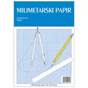 TEKA-MILIMETARSKI BLOK A3 25 LISTOVA ZA TEHNICKO CRTANJE EDUCA