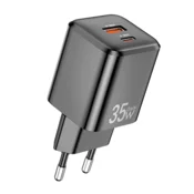 Awei Brzi punjač PD-66-EU, GaN, 35 W, crna