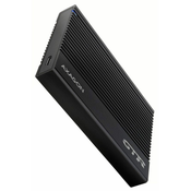 AXAGON EE25-GTR USB-C 3.2 Gen 2 - SATA 6G, 2.5 externes Festplattengehäuse, geriffelt - schwarz EE25-GTR
