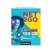 TELEMACH predplačniški paket Sim KARTICA NET2go 100GB