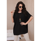 Kesi Włoski Oversized blouse with pendant black