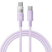 Punjac i podatkovni 100W USB-C na USB-C kabel Baseus Data Cable Display 2 - 1m - nebula purple