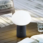 Lindby LED namizna svetilka Zelie, črna, aluminij, IP44 - Dnevna soba/jedilnica - Sodobni - bela, črna