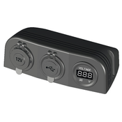 Vti?nica z USB, votmetrom in 12 v Cigaretnico (310093)