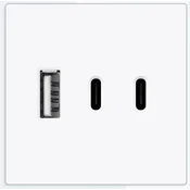 ELEKTRO SMART ELEKTRO SMART modul za uticnicu s brzim punjenjem, 65W, 1 tip A USB utor + 2 tip C USB utora, bijeli ES-86-FC65W-WT