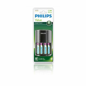 PHILIPS MULTILIFE BATTERY CHARGER + 4X AA BATTERIES