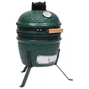 vidaXL Kamado žar za dimljenje 2 v 1 iz keramike 56 cm zelen