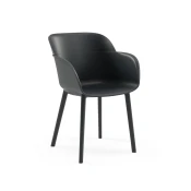 Hanah Home Set stolica Shell-P, 61x58x55 cm, 2 komada, Crne