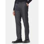 BOSS Hlače na rob 50571984 Mornarsko modra Slim Fit