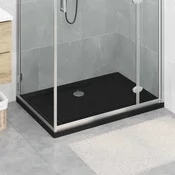 vidaXL Pladenj za tuširanje s pikicami 100 x 70 x 4 cm ABS Črna