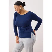 Trendyol Curve Ženska bluza Tbbaw26Af00108, Tamnoplava