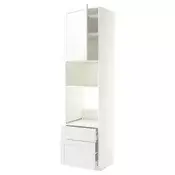 METOD / MAXIMERA Visoki element za ugradb uredaje, bijela Enköping/bijela efekt drva, 60x60x240 cm