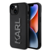 Torbica Karl Lagerfeld Hc 3D Logo Glitter za iPhone 15 6.1 crna (KLHCP15S3DMBKCK)