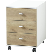 Germania 426459 Rolling Filing Cabinet Altino 40x48,9x56,9 cm Navarra-oak and White