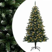 Vidaxl Umetno Zložljivo Božično Drevo 180 cm 300 LED Toplo bela