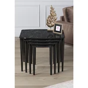 Hanah Home set od 4 umetnutih stocica Telwe, crni mermer / crni