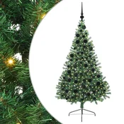 Vidaxl Umjetna preddekorirana božićna jelka Zelena 180 cm PVC