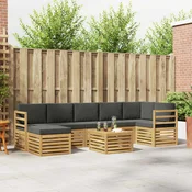 Set vanjskih sofa 8 pcs Bijela i antracit 59 x 59 x 37 cm