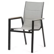 Autronic Vrtni stol Autronic AZC-S1110 BK, aluminij, mreža, bež, nosilnost 110 kg