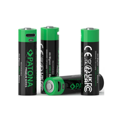 PATONA - SET 4x Baterija AA/LR6 Li-Pol 2000mAh 1,5Vs z USB-C polnjenje