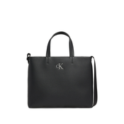 Black womens handbag Calvin Klein Minimal Monogram Slim Tote 26