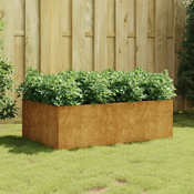 vidaXL Vrtna visoka greda 120x80x40 cm corten jeklo