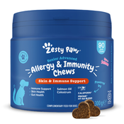 Zesty Paws Senior Allergy & Immunity priboljški z lososom - Varčno pakiranje: 2 x 90 žvečilnih tablet