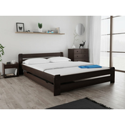 Postelja Laura 160 x 200 cm oreh Posteljno dno: Z letvenim dnom, Vzmetnica: Vzmetnica Coco Maxi 19 cm