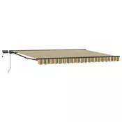 Rucni okvir tende s LED-ima Zelena, Žuta, Antracit 5 x 3 m