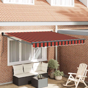 vidaXL vidaXL Zložljiva tenda oranžna in rjava 3,5x2,5 m blago in aluminij, (20801018)