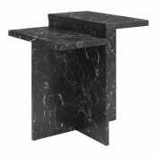 Črna mizica v marmornem dekorju 56x56 cm Brielle – CosmoLiving by Cosmopolitan