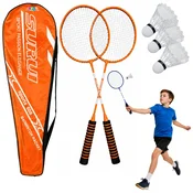 Reketi za badminton sa futrolom i lopticama 6u1 - narancasti