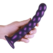 Ouch! Beaded Silicone G-Spot Dildo 8/20,5cm Purple