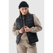 Womens Padded Gilet With Collar 4F Black 4FWAW24TVJ